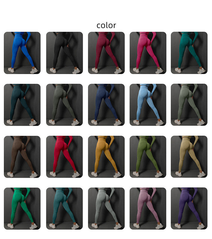 Size S Khaki Seamless High-Waisted Yoga Pants for Women - Lift Workout Leggings for Running, Gym, and Fitness