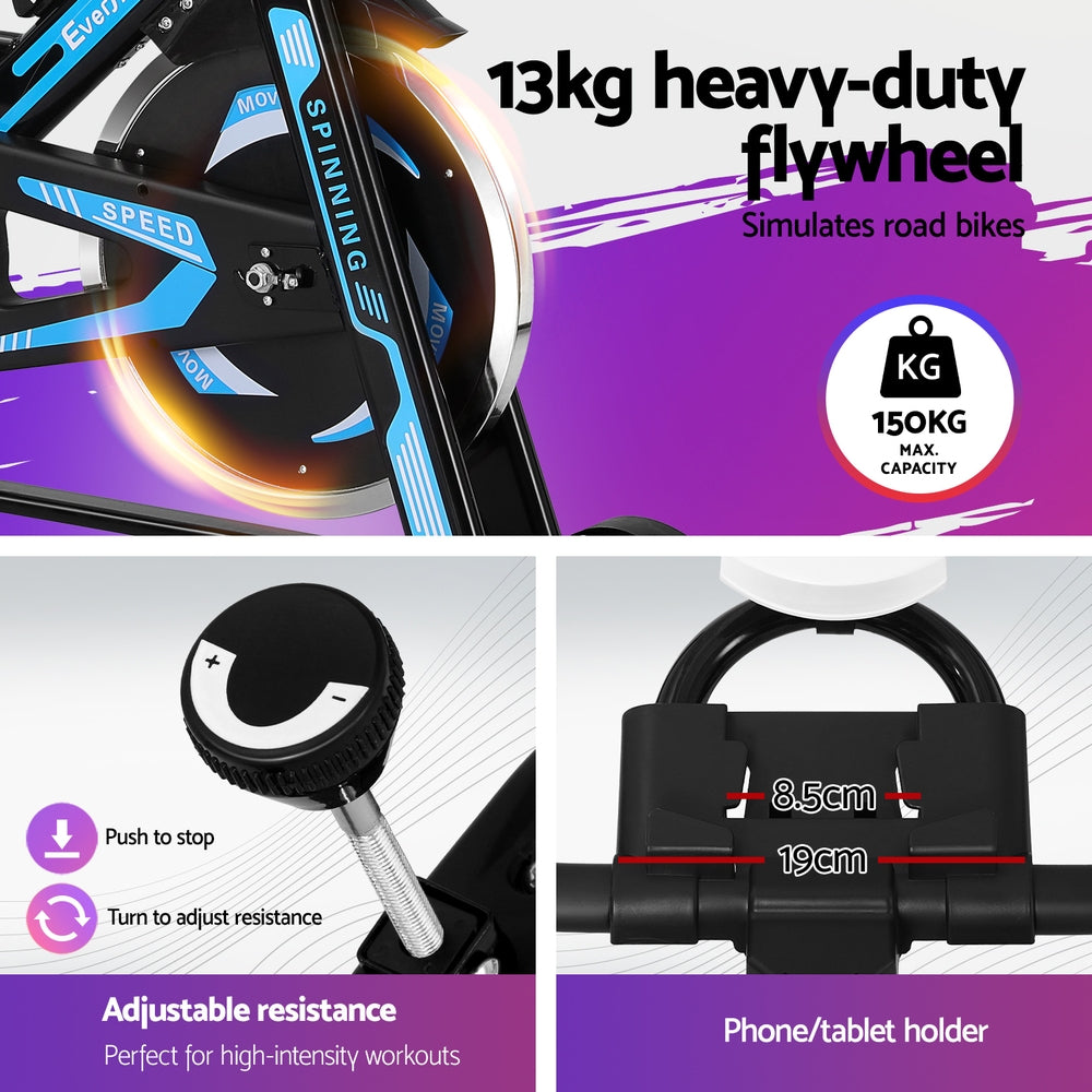 EVERFIT CARDIO FIT EXERCISE SPIN BIKE