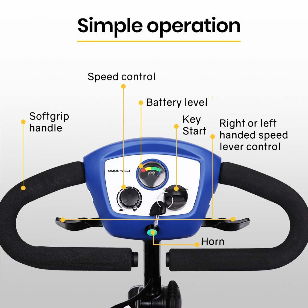 EQUIPMED PORTABLE SMARTRIDER ELECTRIC MOBILITY SCOOTER